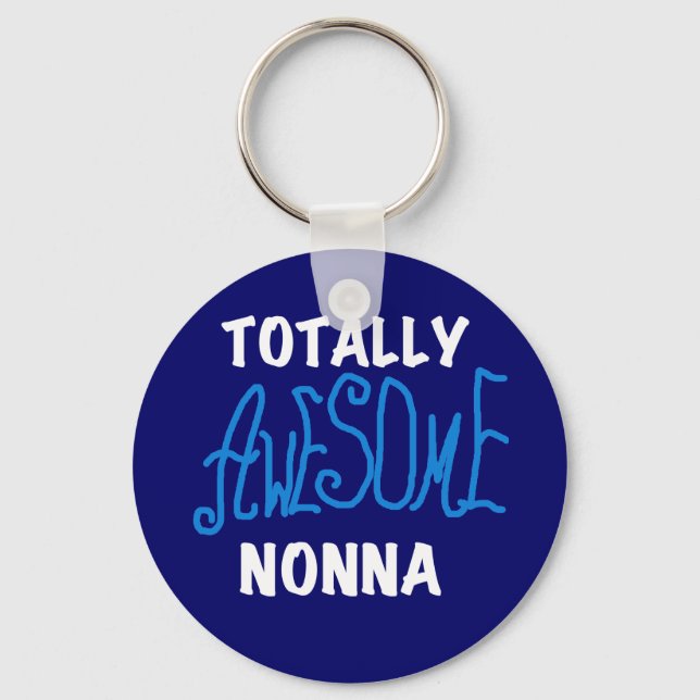Total Phantastisch Nonna Blue T - Shirt und Gesche Schlüsselanhänger (Vorderseite)