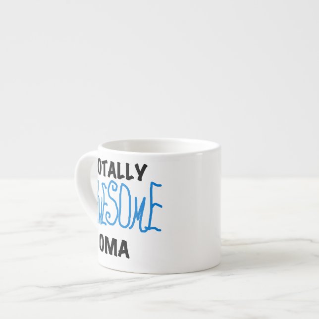 Total Phantastisch Oma Blue T - Shirt und Geschenk Espressotasse (Vorderseite Links)