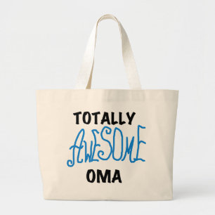 Total Phantastisch Oma Blue T - Shirt und Geschenk Jumbo Stoffbeutel