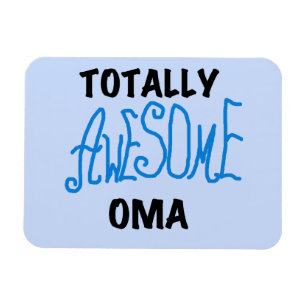 Total Phantastisch Oma Blue T - Shirt und Geschenk Magnet