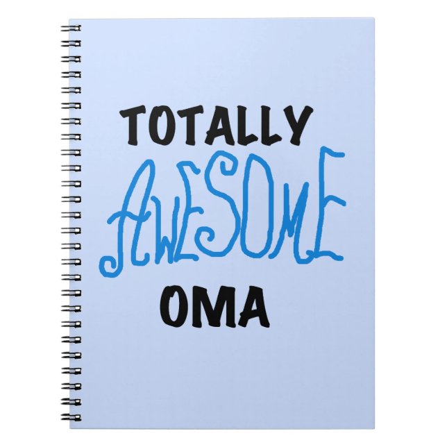 Total Phantastisch Oma Blue T - Shirt und Geschenk Notizblock (Vorderseite)