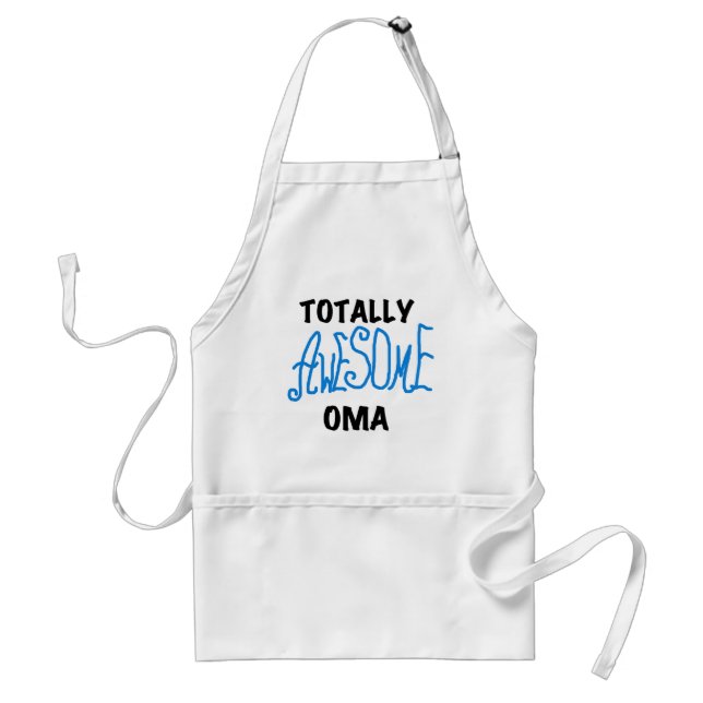 Total Phantastisch Oma Blue T - Shirt und Geschenk Schürze (Vorne)