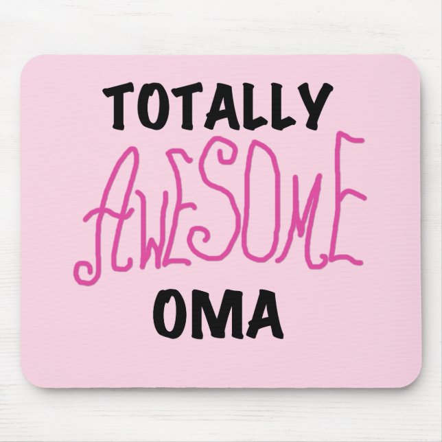 Total Phantastisch Oma Pink T - Shirt und Geschenk Mousepad (Vorne)
