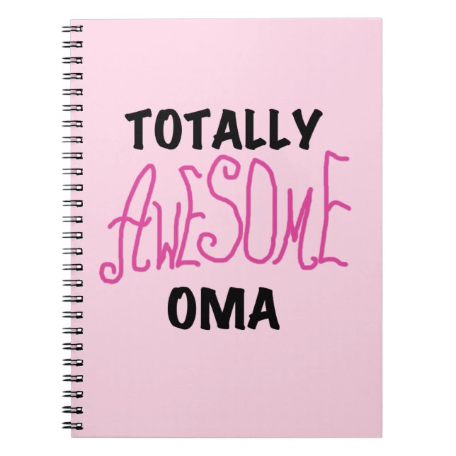 Total Phantastisch Oma Pink T - Shirt und Geschenk Notizblock (Vorderseite)