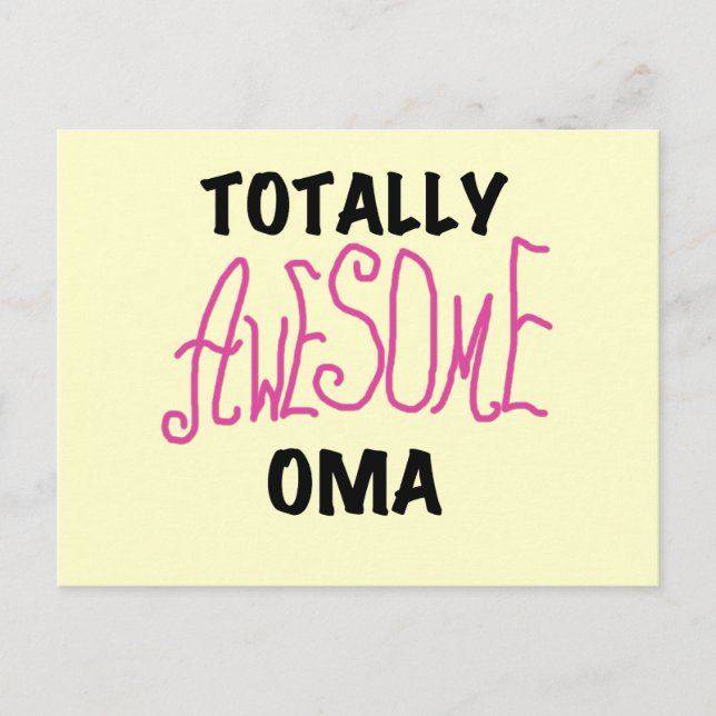 Total Phantastisch Oma Pink T - Shirt und Geschenk Postkarte (Vorderseite)