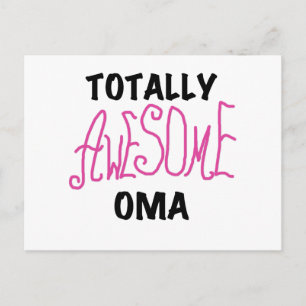 Total Phantastisch Oma Pink T - Shirt und Geschenk Postkarte