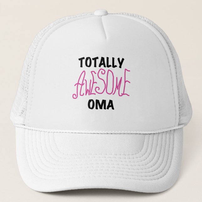 Total Phantastisch Oma Pink T - Shirt und Geschenk Truckerkappe (Vorderseite)