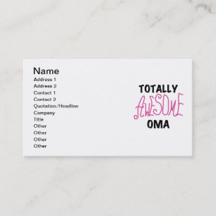 Total Phantastisch Oma Pink T - Shirt und Geschenk Visitenkarte