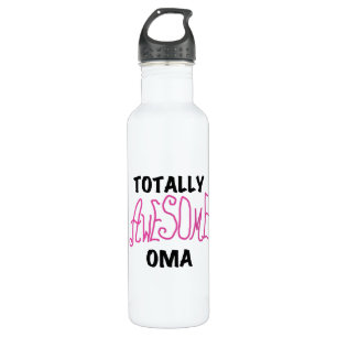 Total Phantastisch Oma Pink T - Shirt und Trinkflasche