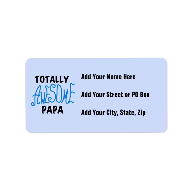 Total Phantastisch Papa T - Shirt und Geschenke Adressaufkleber (Vorne)