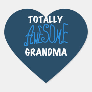 Total Phantastische Oma Blue Tshirts und Geschenke Herz-Aufkleber