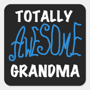 Total Phantastische Oma Blue Tshirts und Geschenke Quadratischer Aufkleber