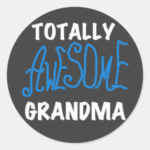 Total Phantastische Oma Blue Tshirts und Geschenke Runder Aufkleber