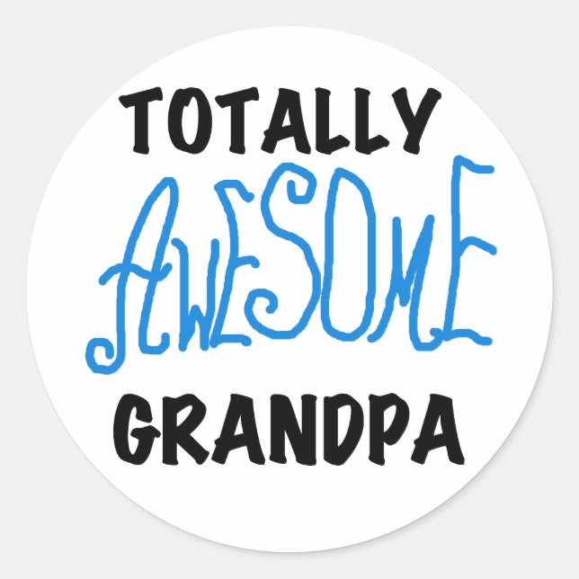 Total Phantastische Opa-T - Shirt und Geschenke Runder Aufkleber (Vorderseite)