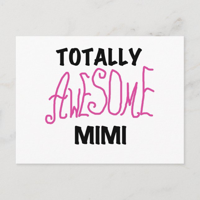 Total rosa T - Shirts fantastisches Mimi und Postkarte (Vorderseite)