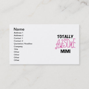 Total rosa T - Shirts fantastisches Mimi und Visitenkarte