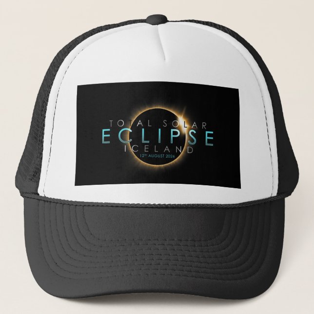 Total Solar Eclipse 12th August 2026 – Iceland Truckerkappe (Vorderseite)