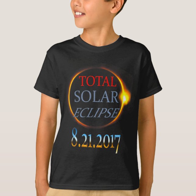 Total Solar Eclipse 2017 Illustration T-Shirt (Vorderseite)