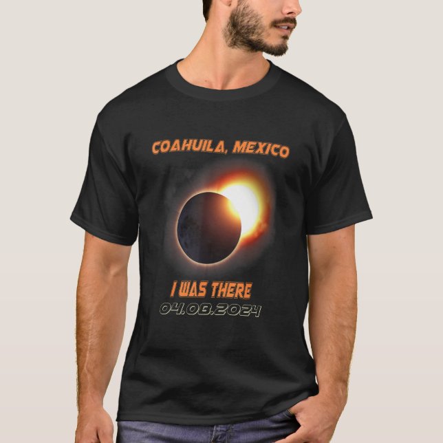 Total Solar Eclipse 2024 Coahuila Mexico T-Shirt (Vorderseite)