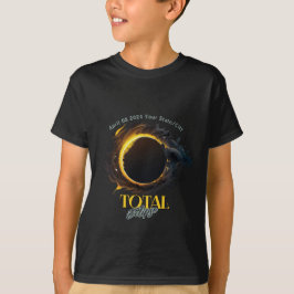 Total Solar Eclipse 2024 Ihr City Staat Kinder T-Shirt