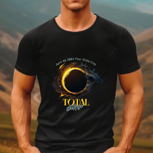 Total Solar Eclipse 2024 Ihr City-Staat T-Shirt