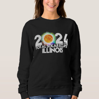 Total Solar Eclipse 2024 ILLINOIS American Totalit Sweatshirt