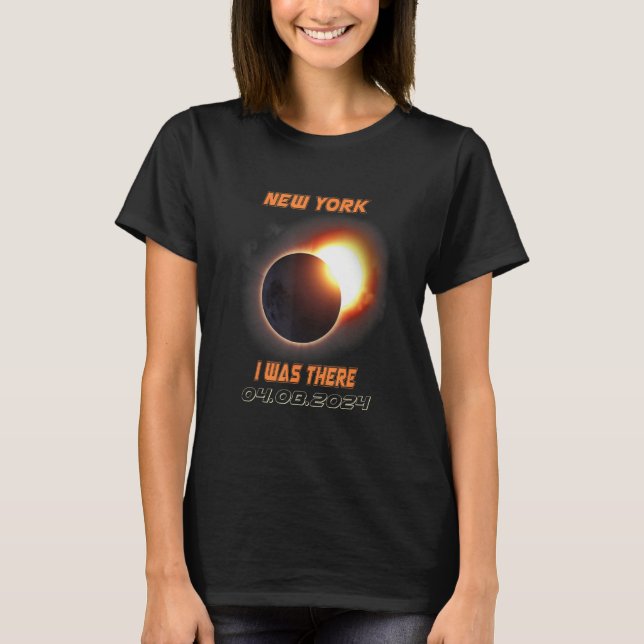 Total Solar Eclipse 2024 New York T-Shirt (Vorderseite)