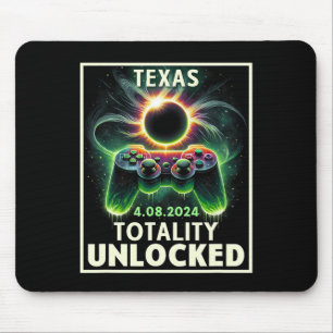 Total Solar Eclipse 2024 Texas Video Game Gamer Mousepad