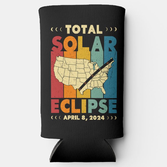 Total Solar Eclipse 2024 USA Totalplan Selters Dosenkühler (Vorderseite)