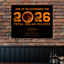 Total Solar Eclipse 2026 Event Poster