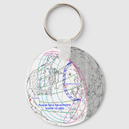 Total Solar Eclipse 2026 Map Schlüsselanhänger