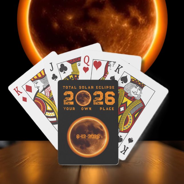 Total Solar Eclipse 2026 Spielkarten (Total Solar Eclipse 2026 Poker Cards Souvenir)