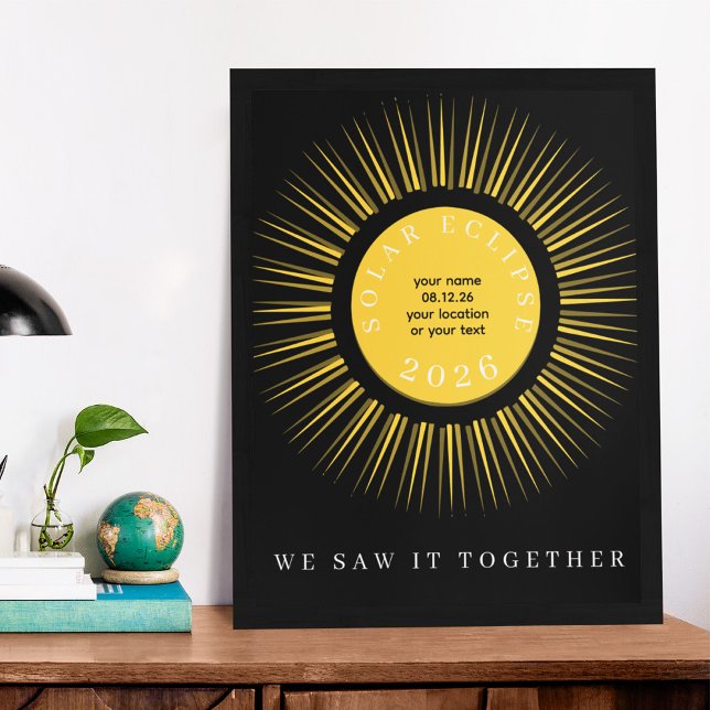 Total solar eclipse 2026 your text personalized poster (Von Creator hochgeladen)