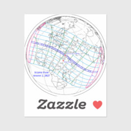 Total Solar Eclipse 2027 Map Aufkleber