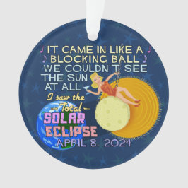 Total Solar Eclipse 8. April 2024 American Funny Ornament