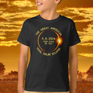 Total Solar Eclipse 8. April 2024 USA Ihr Staat T-Shirt