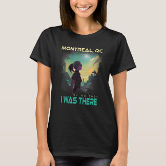 Total Solar Eclipse Aesthetic Girl Montreal Quebec T-Shirt
