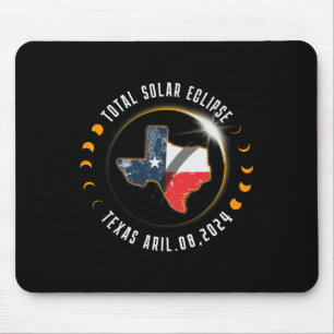 Total Solar Eclipse America Totality Texas 8 April Mousepad