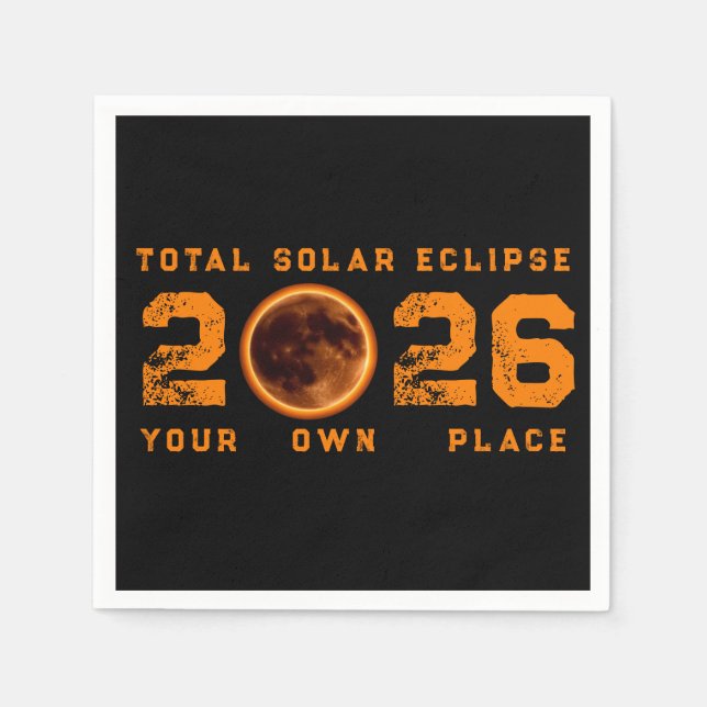 Total Solar Eclipse August 12 2026 Serviette (Vorderseite)