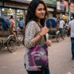 Total solar eclipse August 2026 text personalized Tasche<br><div class="desc">This design shows the side profile of a human face created with soft abstract shapes and glowing pink and purple light effects. The smooth curves and bright highlights give the image a futuristic and artistic feel. The dark background makes the glowing colors stand out, creating a mysterious and elegant look....</div>