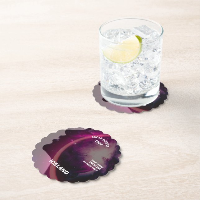 Total solar eclipse August 2026 text personalized Untersetzer (Vor Ort)