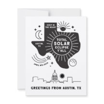 Total Solar Eclipse Austin Texas Grußkarte