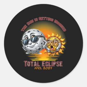 Total Solar Eclipse Chase April 2024 Sun ist Getti Runder Aufkleber