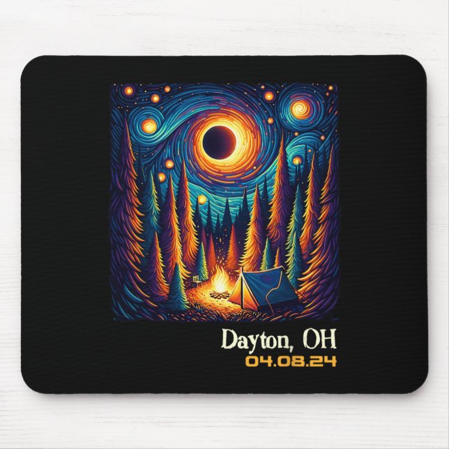 Total Solar Eclipse Dayton Ohio Mousepad (Vorne)