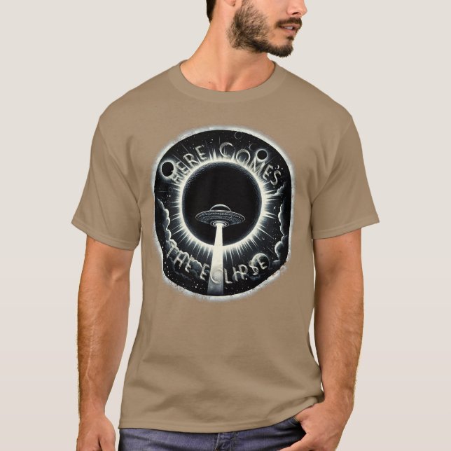 Total Solar Eclipse Here Come The Eclipse 2024 T-Shirt (Vorderseite)