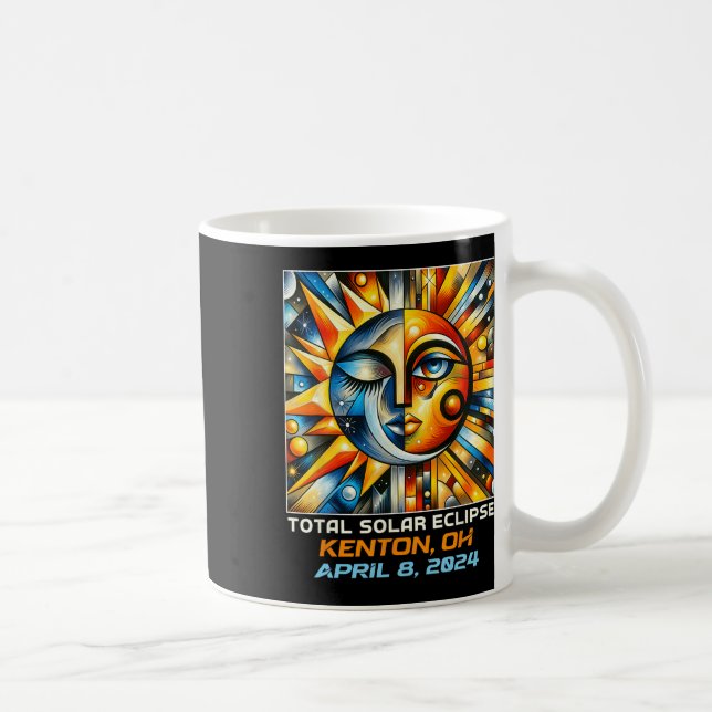 Total Solar Eclipse Kenton Ohio Kaffeetasse (Rechts)