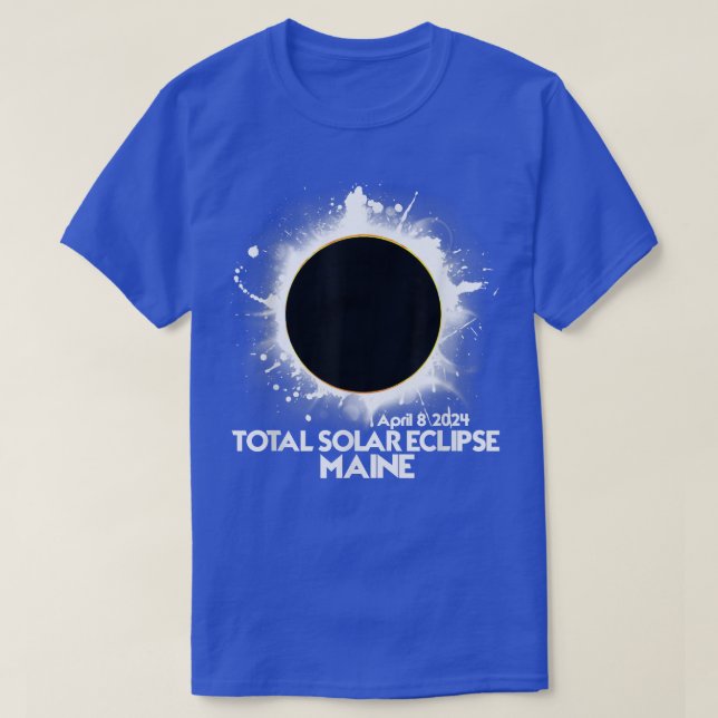 Total Solar Eclipse Maine 2024 Totality American T-Shirt (Design vorne)