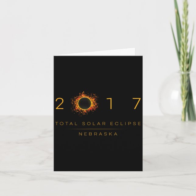 Total Solar Eclipse Nebraska 2017 Design Karte (Vorderseite)