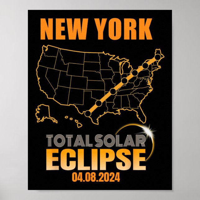 Total Solar Eclipse New York Poster (Vorne)