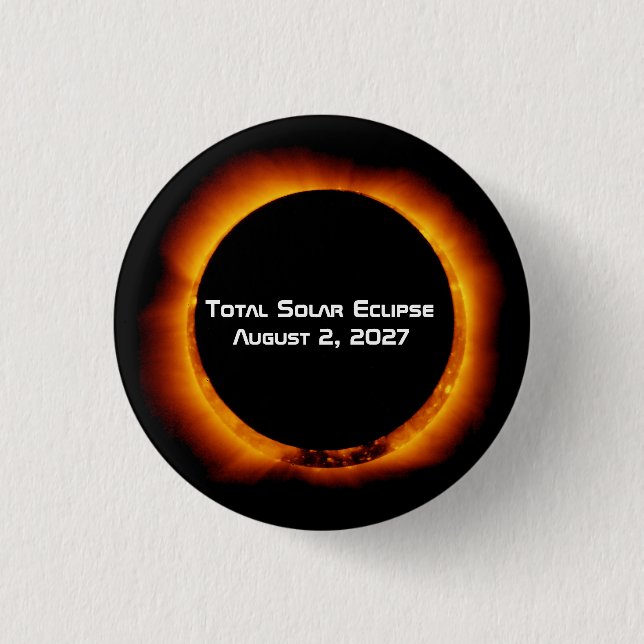 Total Solar Eclipse of the Century 2027 Button (Vorderseite)